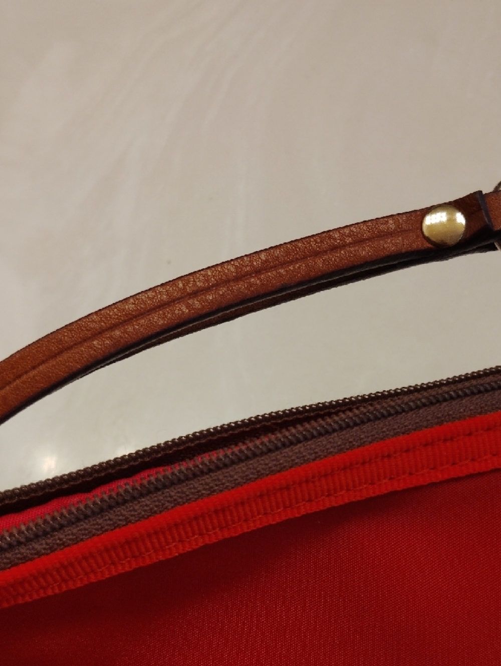 Dooney & Bourke Red Wristlet with Brown Strap!! - Picture 10 of 14